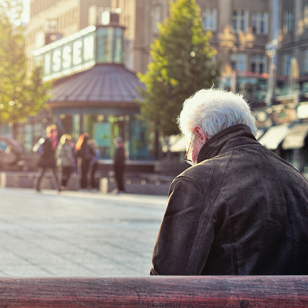 Old man on bench