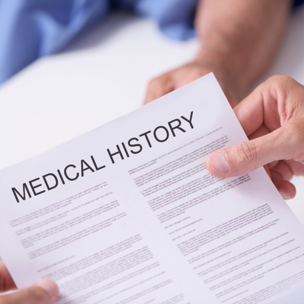 medical history paperwork
