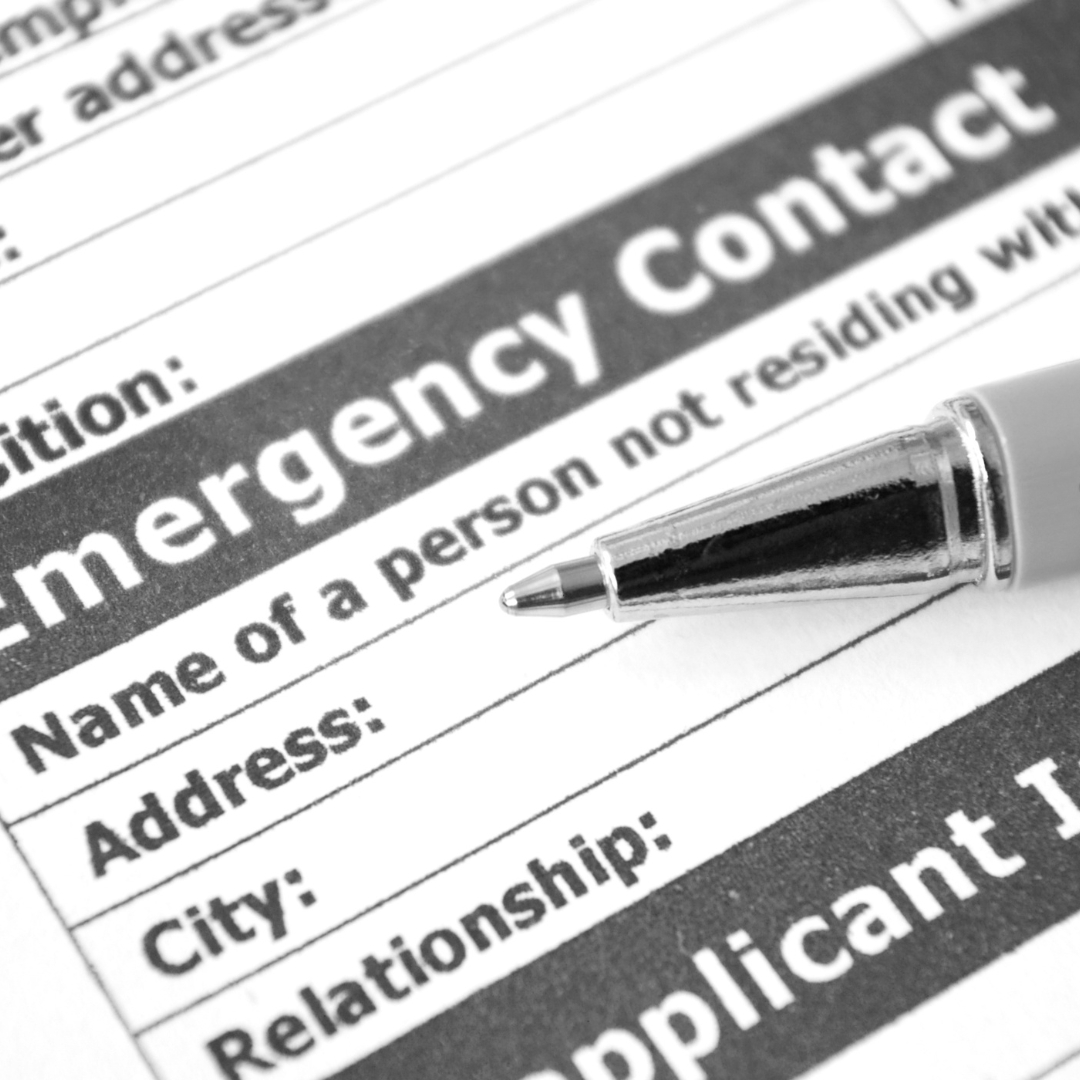 emergency contact paperwork