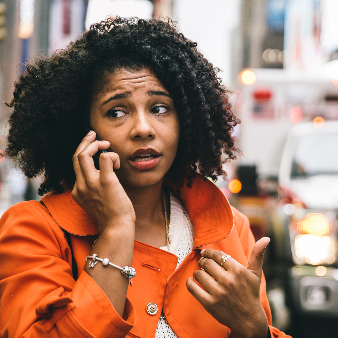 woman on phone call