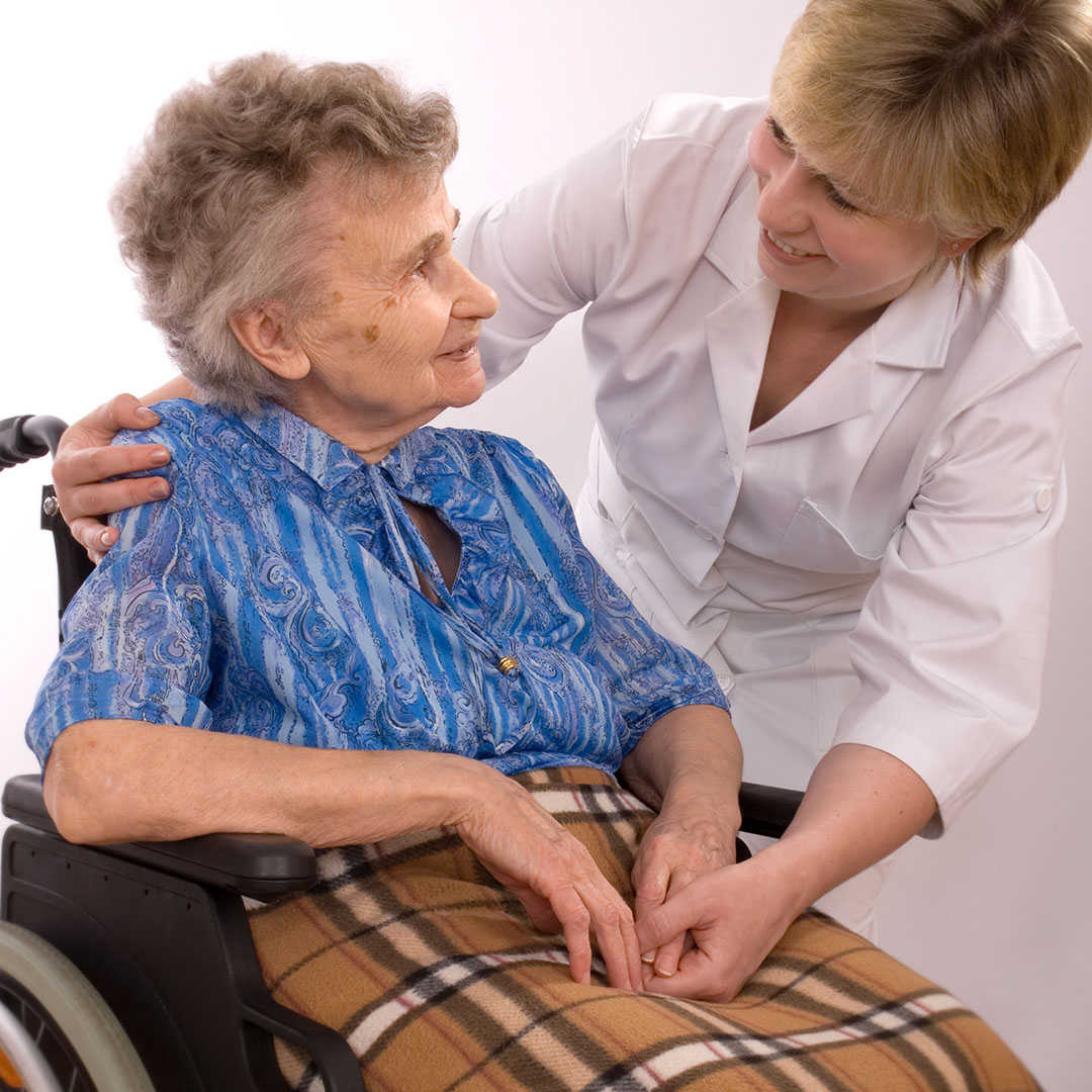 senior receiving care